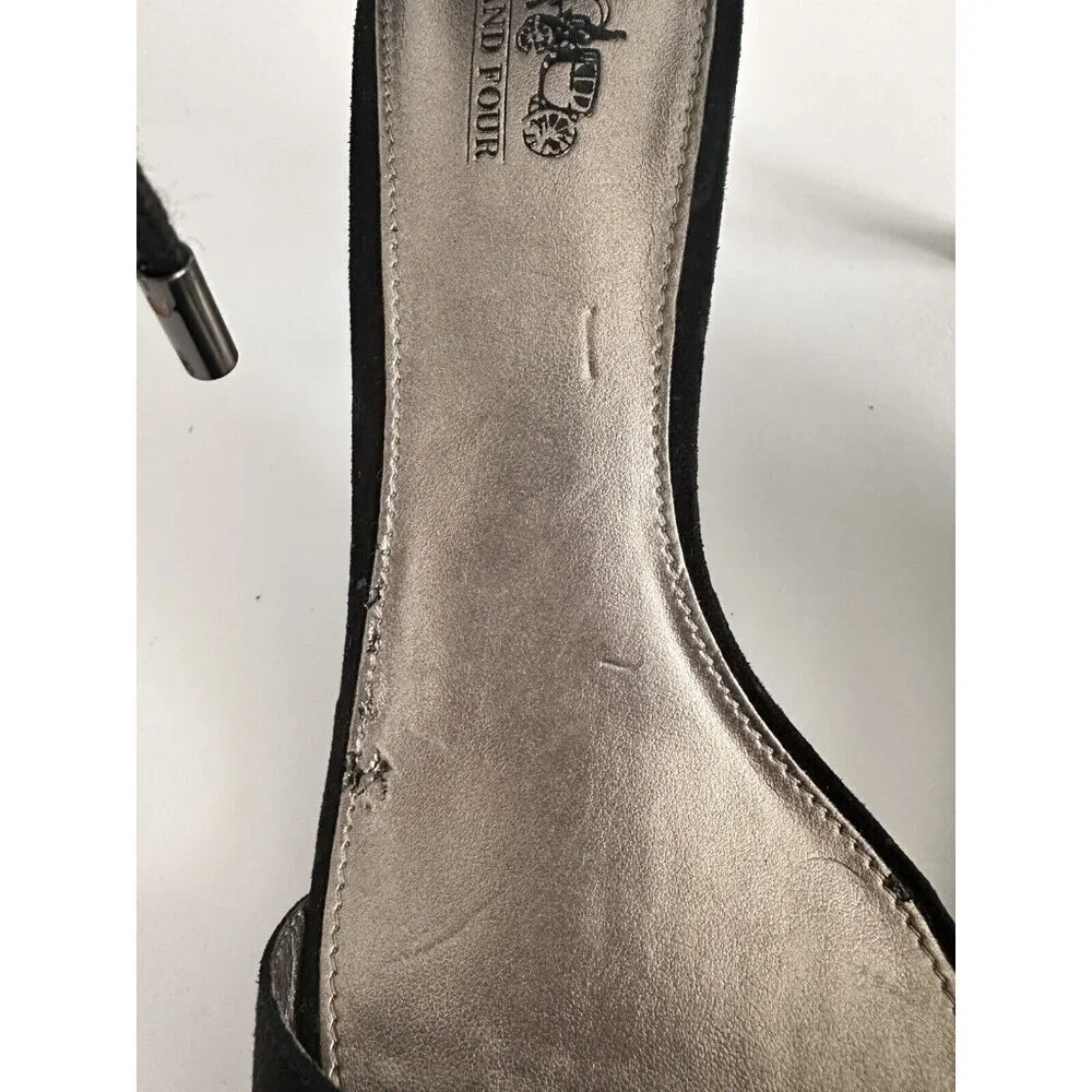 Coach and Four Women's Strappy Heel Ankle Sandals 7.5‎ Zip/Drawstrings Closure